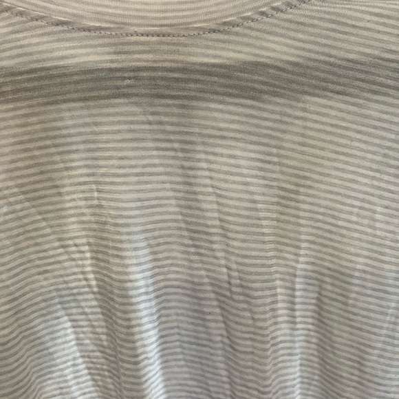 Never worn. Very light material. Grey and white striped. - Picture 4 of 4